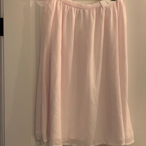 Blush Pink GAP Flowy Midi Skirt Size L NWT